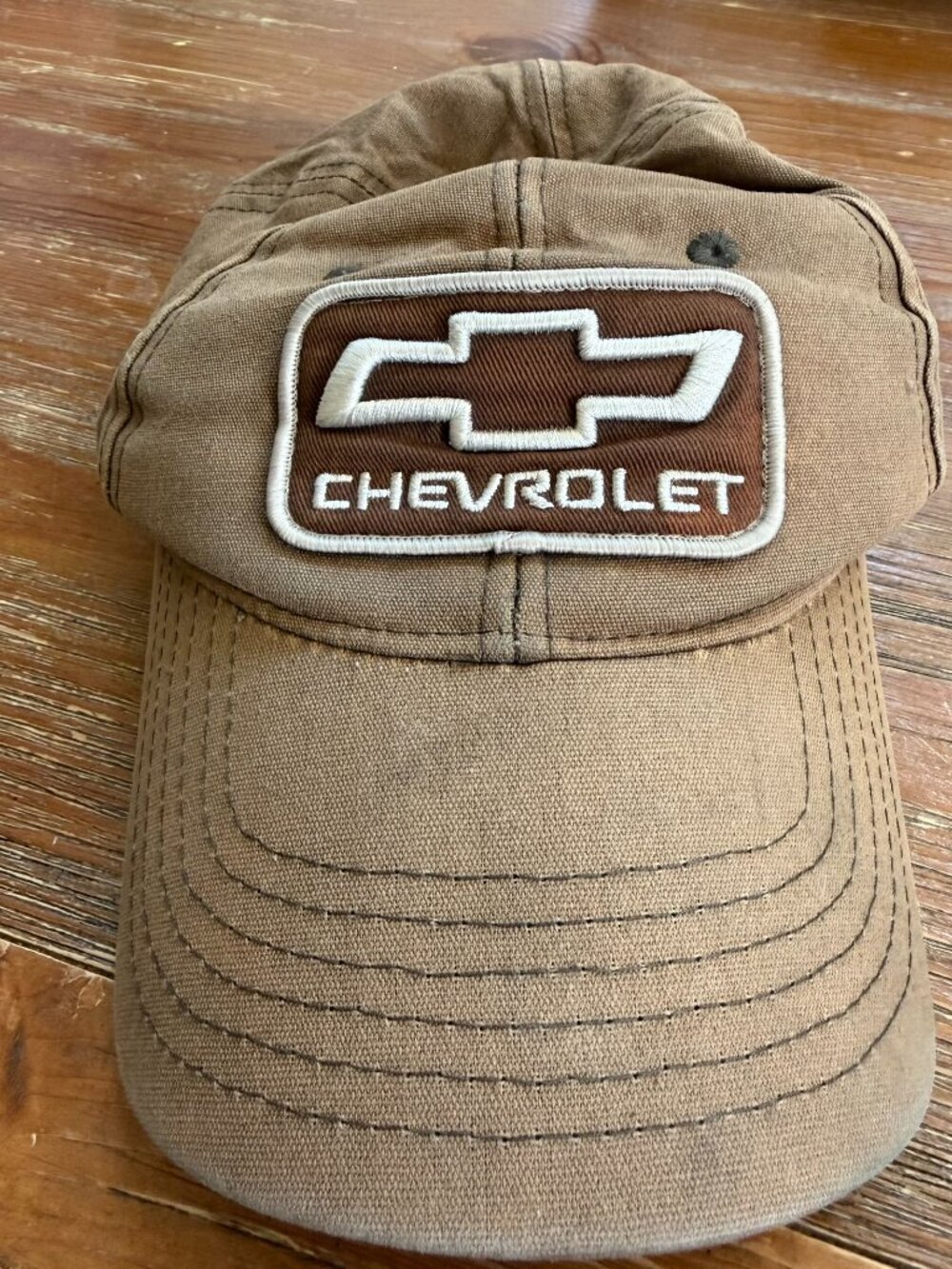 Chevrolet H3 Headwear Hat Brown Tan Bowtie Logo Adjustable GM Cap
